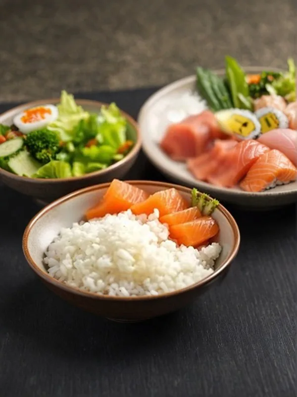 Bento box lunch plate at Fifth Avenue Sushi in downtown Calgary
