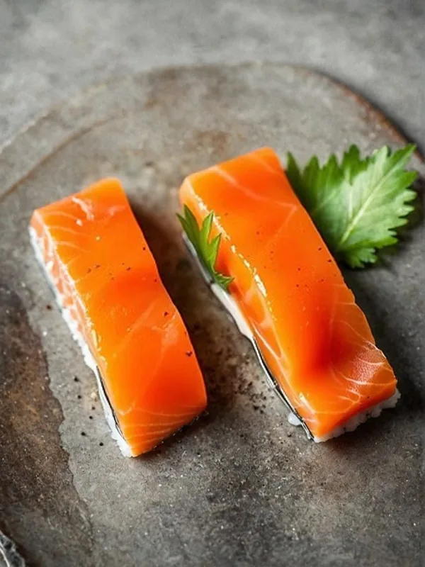Smoked Salmon Sashimi at Fifth Avenue Sushi, Calgary
