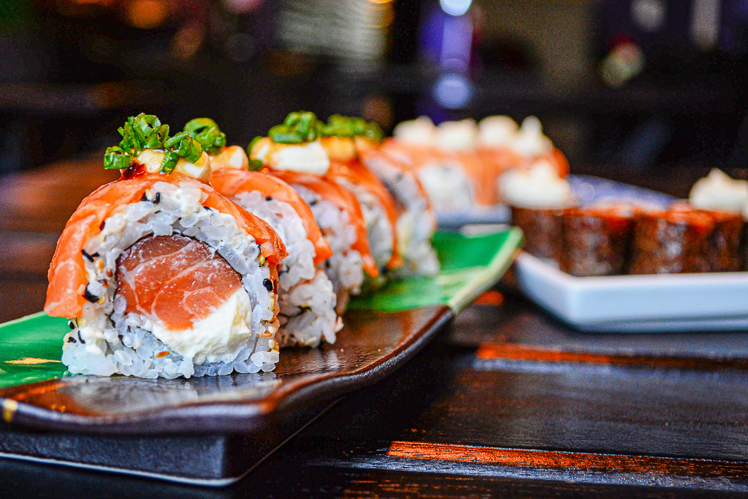 Chef's selection of fresh nigiri sushi at Fifth Avenue Sushi in downtown Calgary